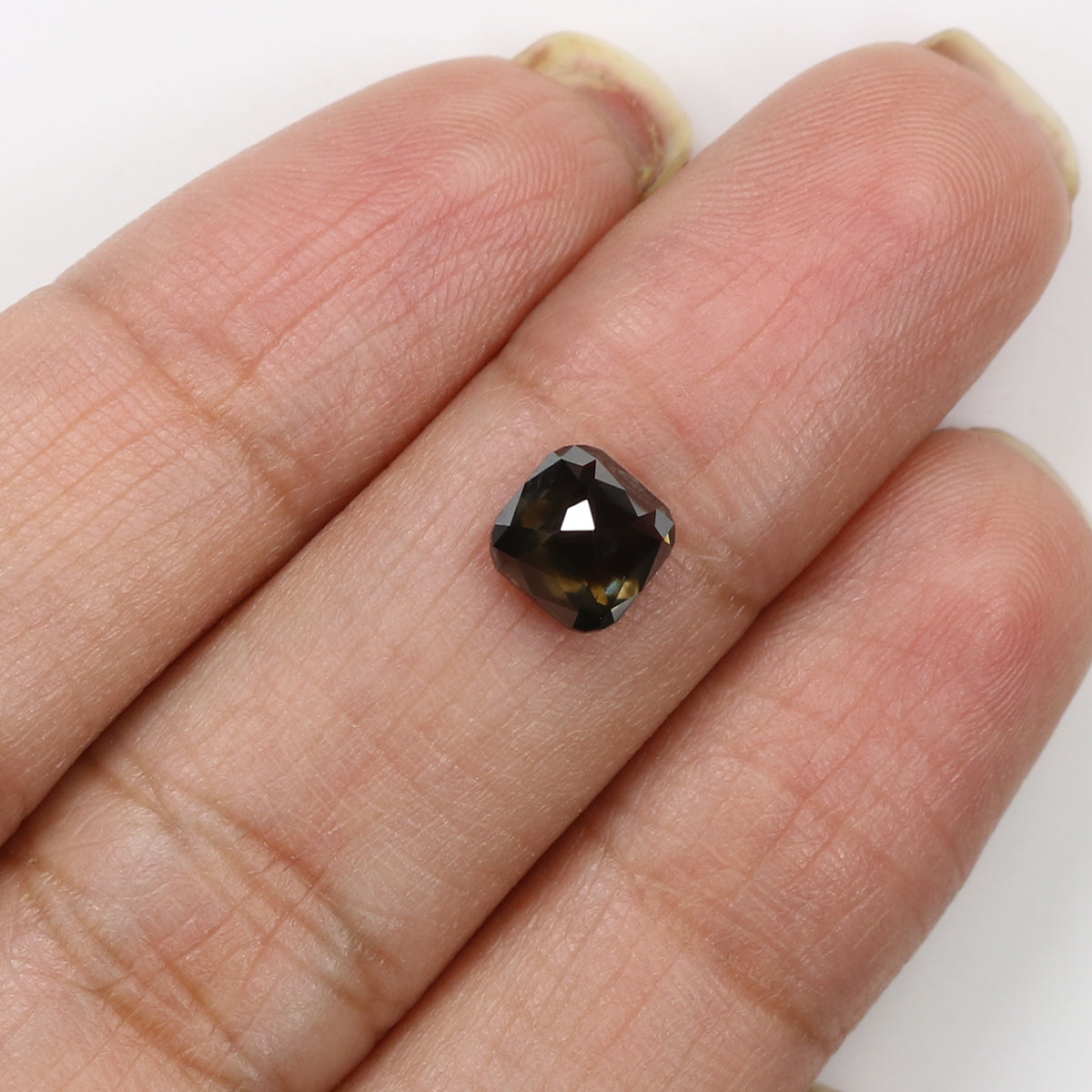 1.17 CT Natural Loose Cushion Shape Diamond Black Color Cushion Cut Diamond 5.80 MM Natural Loose Grey Color Cushion Rose Cut Diamond LQ8384