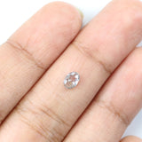 Natural Loose Oval Salt And Pepper Diamond Black Grey Color 0.34 CT 5.30 MM Oval Shape Rose Cut Diamond KR2281