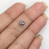 Natural Loose Oval Salt And Pepper Diamond Black Grey Color 1.06 CT 6.55 MM Oval Shape Rose Cut Diamond KDL1791