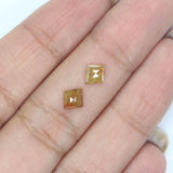 Natural Loose Kite Pair Brown Color Diamond 0.82 CT 6.49 MM Kite Rose Cut Diamond KDL2462