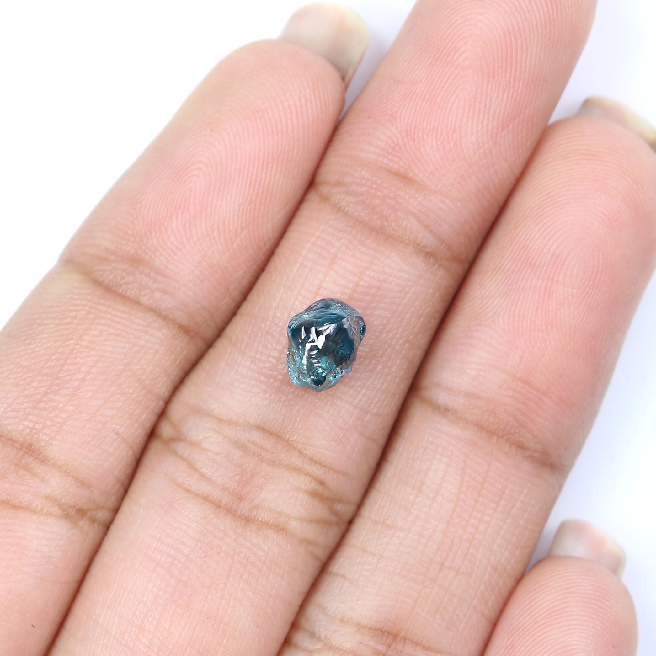 1.40 CT Natural Loose Rough Shape Diamond Blue Color Rough Cut Diamond 6.60 MM Natural Loose Blue Diamond Rough Irregular Cut Diamond QL2329