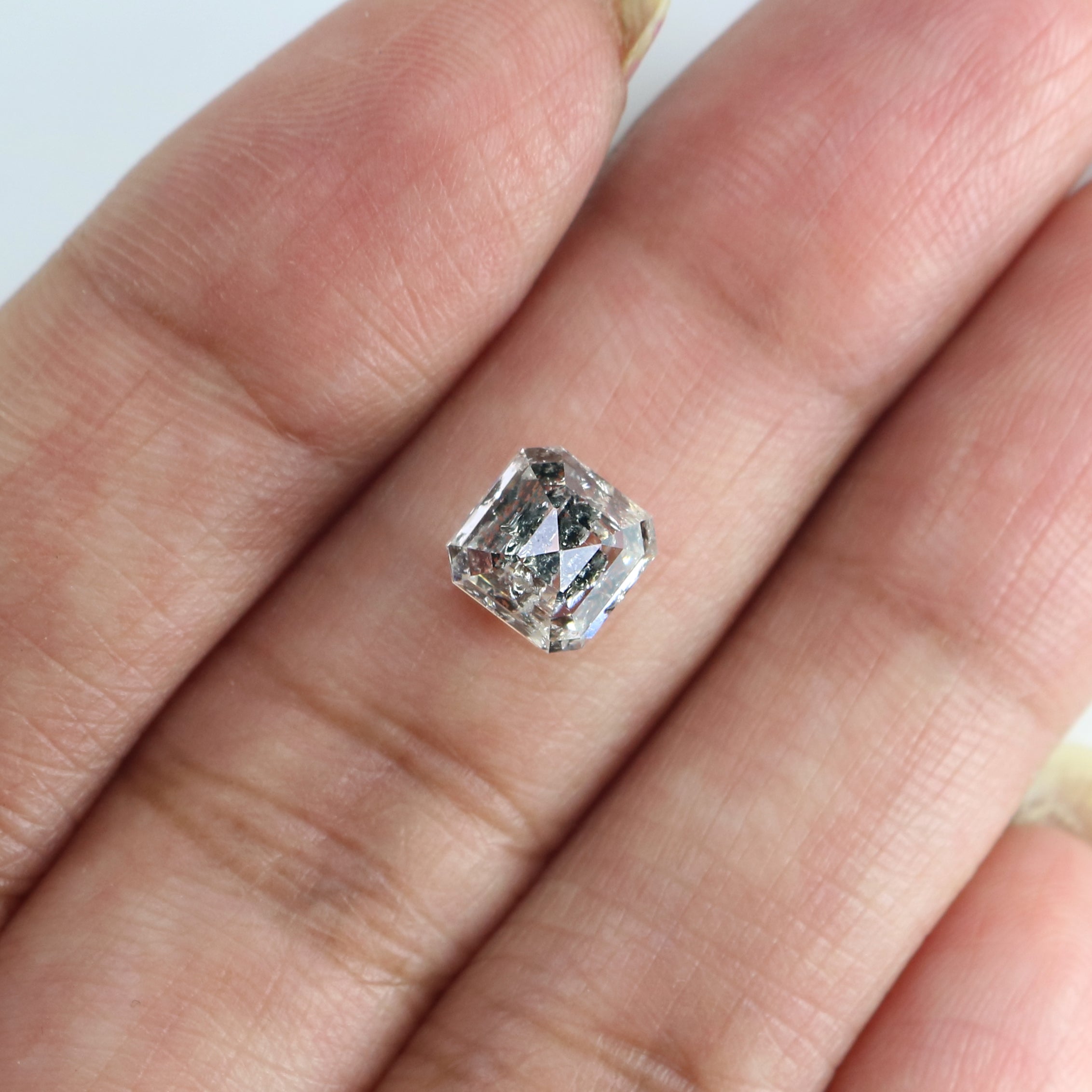 2.08 CT Natural Loose Radiant Shape Diamond White - G Color Radiant Cut Diamond 6.35 MM Natural Loose Radiant Shape Rose Cut Diamond QL2656