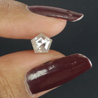 1.28 CT Natural Loose Diamond, Pentagon Cut Diamond, Grey Diamond, Grey Loose Pentagon Diamond, Rose Cut Diamond, Rustic Diamond KDL9877
