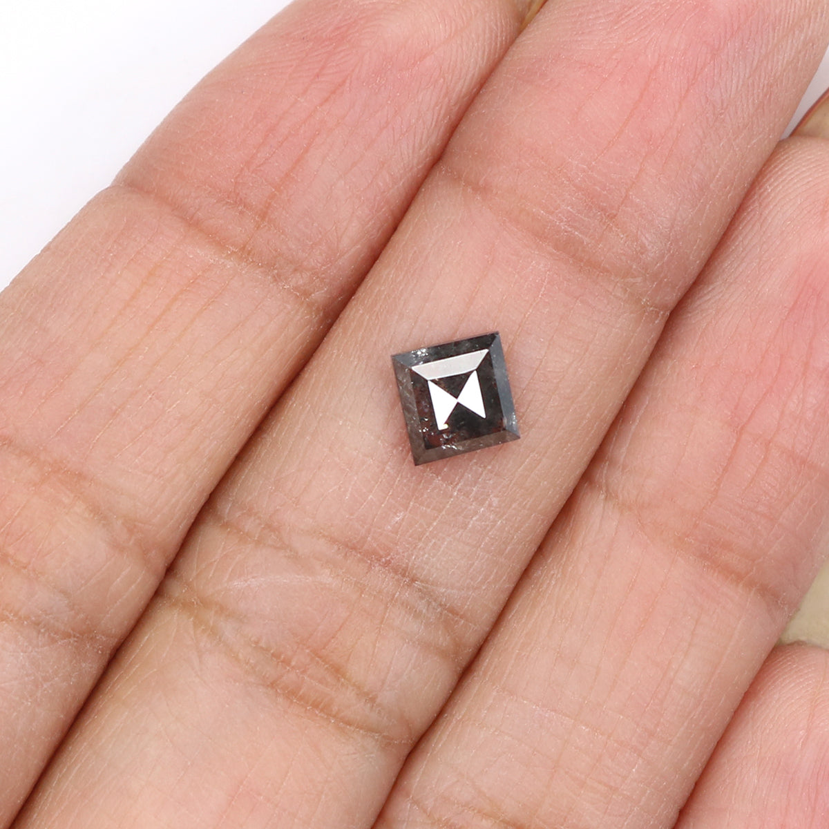 0.88 CT Natural Loose Kite Shape Diamond Salt And Pepper Kite Shape Diamond 7.80 MM Natural Black Grey Color Kite Rose Cut Diamond QL2107