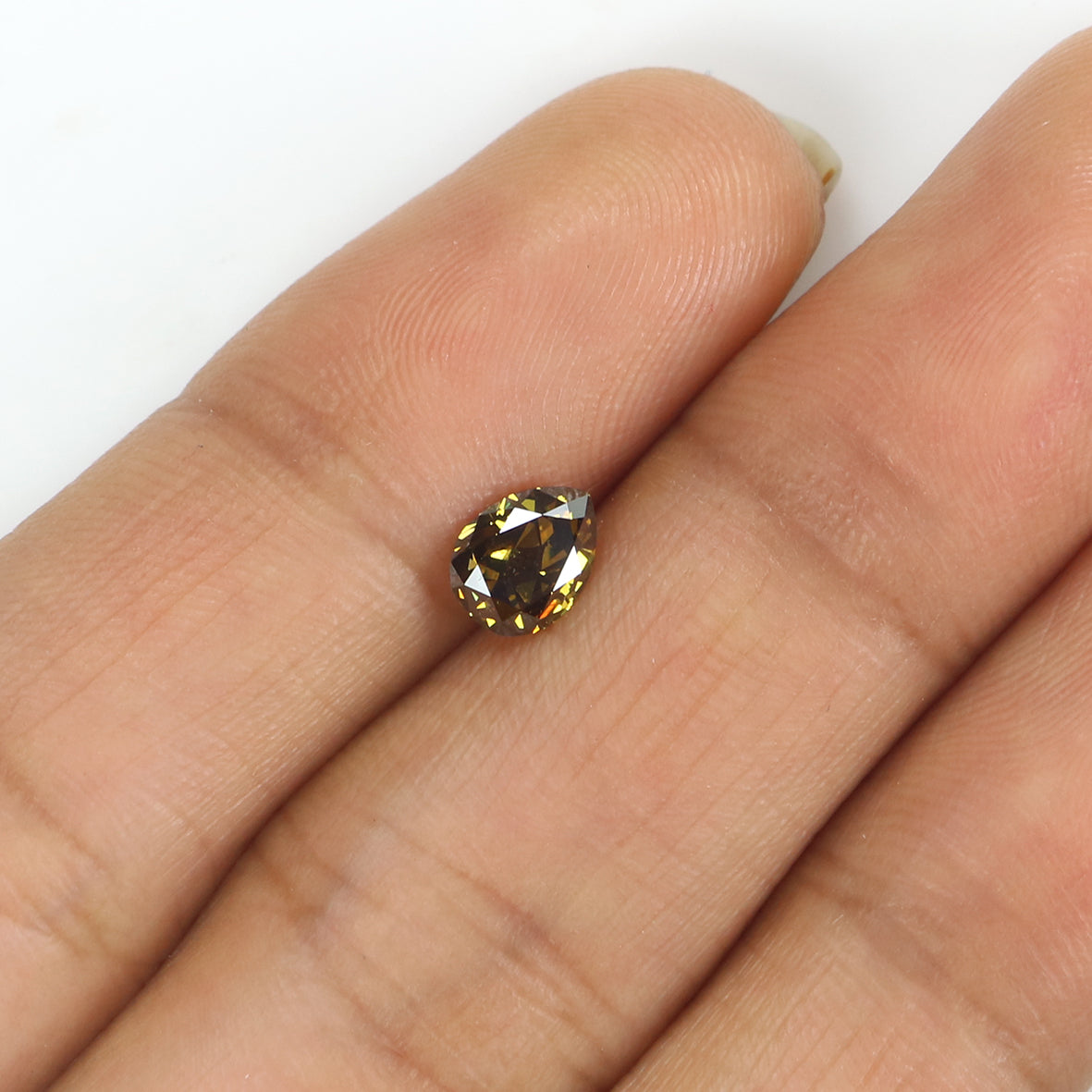 0.68 CT Natural Loose Pear Shape Diamond Yellow Green Color Pear Cut Diamond 6.15 MM Natural Loose Diamond Pear Brilliant Cut Diamond LQ5130