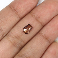 Natural Loose Coffin Diamond Dark Brown Color 0.86 CT 7.20 MM Coffin Shape Rose Cut Diamond KDL6459