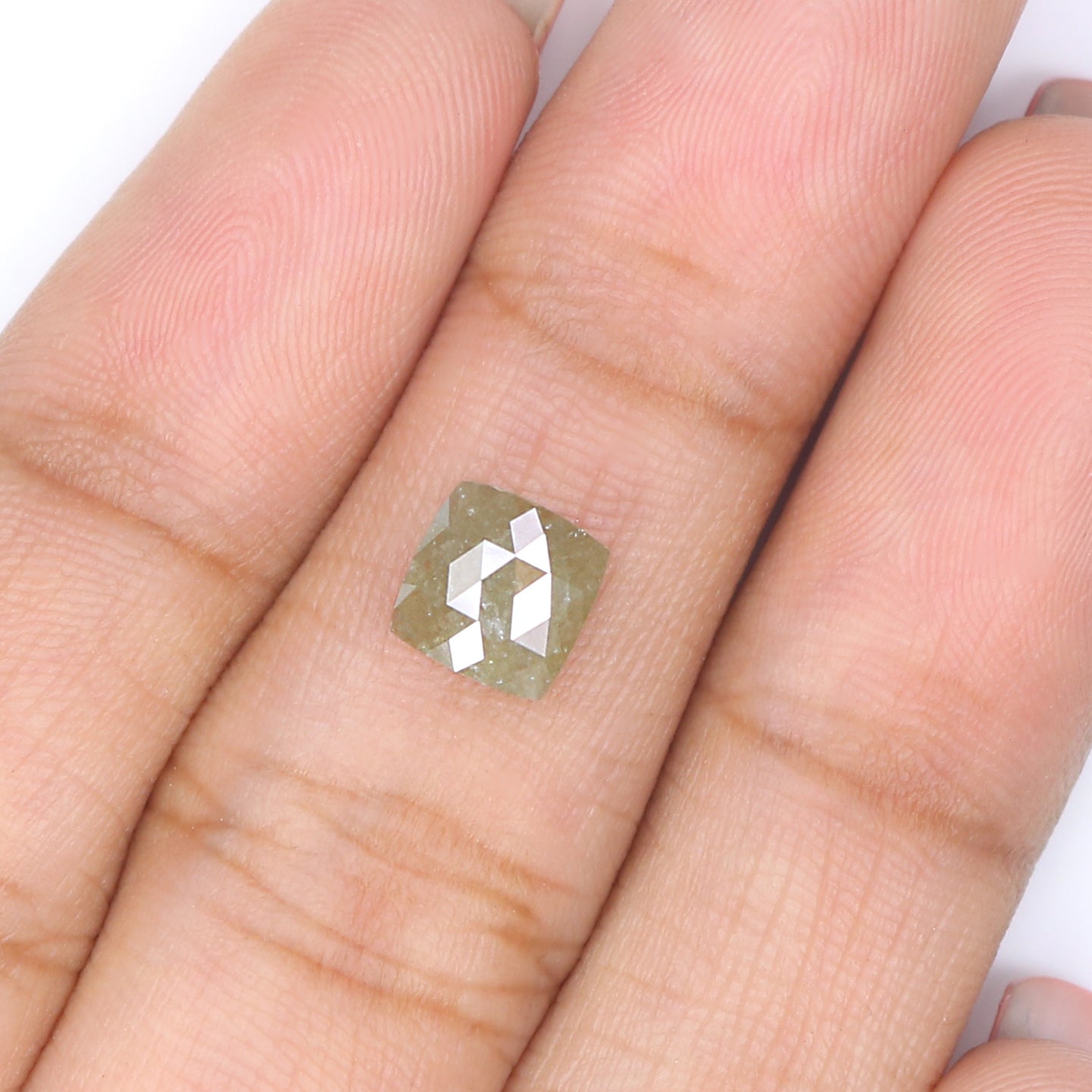 1.42 CT Natural Loose Square Shape Diamond Grey Square Cut Diamond 6.20 MM Natural Loose Grey Color Diamond Square Rose Cut Diamond LQ7873