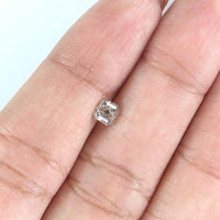 Natural Loose Radiant Yellow Grey Color Diamond 0.50 CT 4.40 MM Radiant Shape Rose Cut Diamond KR851