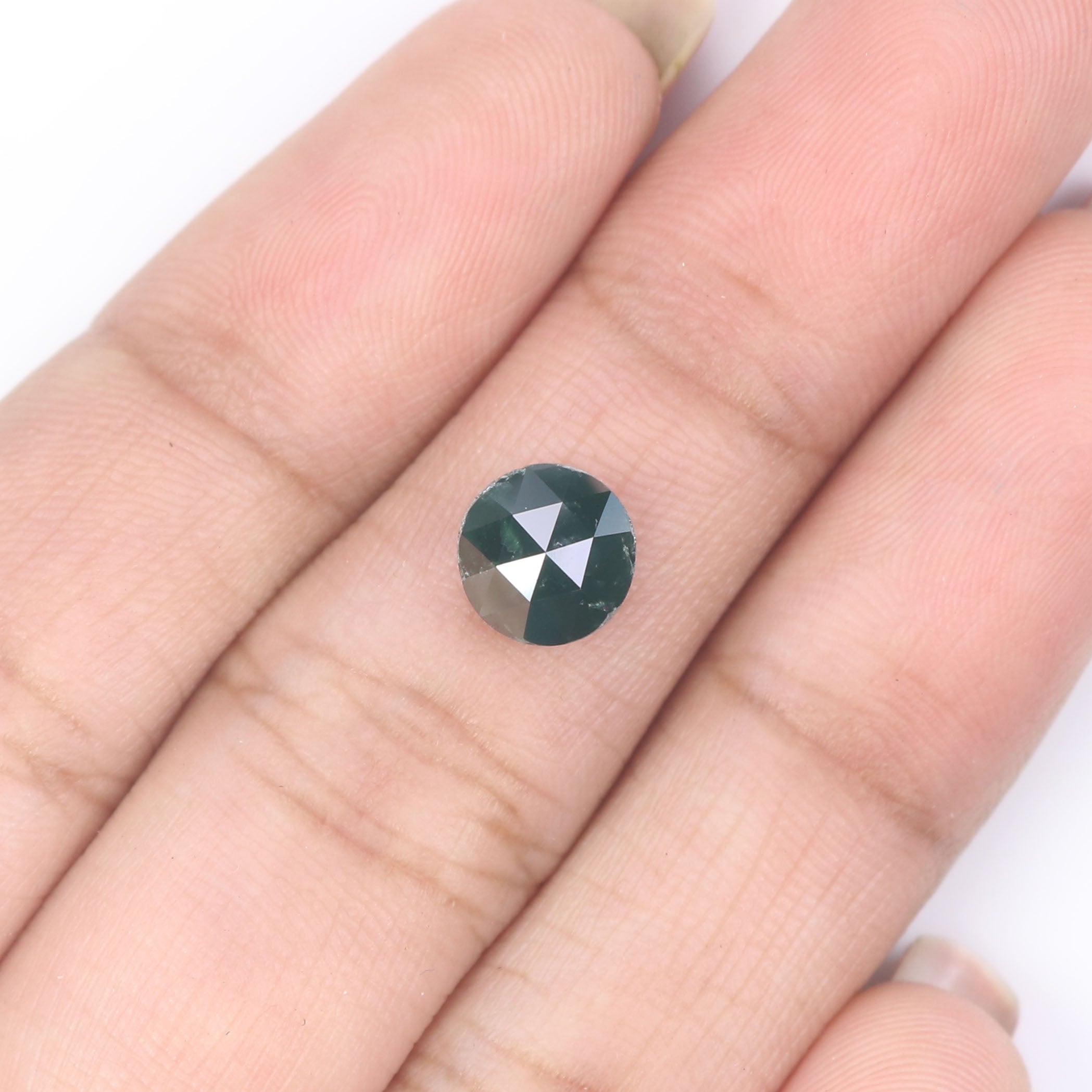 1.41 CT Natural Loose Round Rose Cut Diamond Green Color Round Shape Diamond 6.90 MM Natural Loose Green Color Round Rose Cut Diamond KQ890