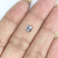 Natural Loose Hexagon Salt And Pepper Diamond Black Grey Color 0.62 CT 5.72 MM Hexagon Shape Rose Cut Diamond KDK2593