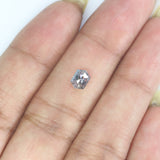 Natural Loose Hexagon Salt And Pepper Diamond Black Grey Color 0.62 CT 5.72 MM Hexagon Shape Rose Cut Diamond KDK2593