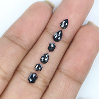 Natural Loose Mix Shape Black Color Diamond 0.98 CT 5.03 MM Mix Shape Rose Cut Diamond KDL2701