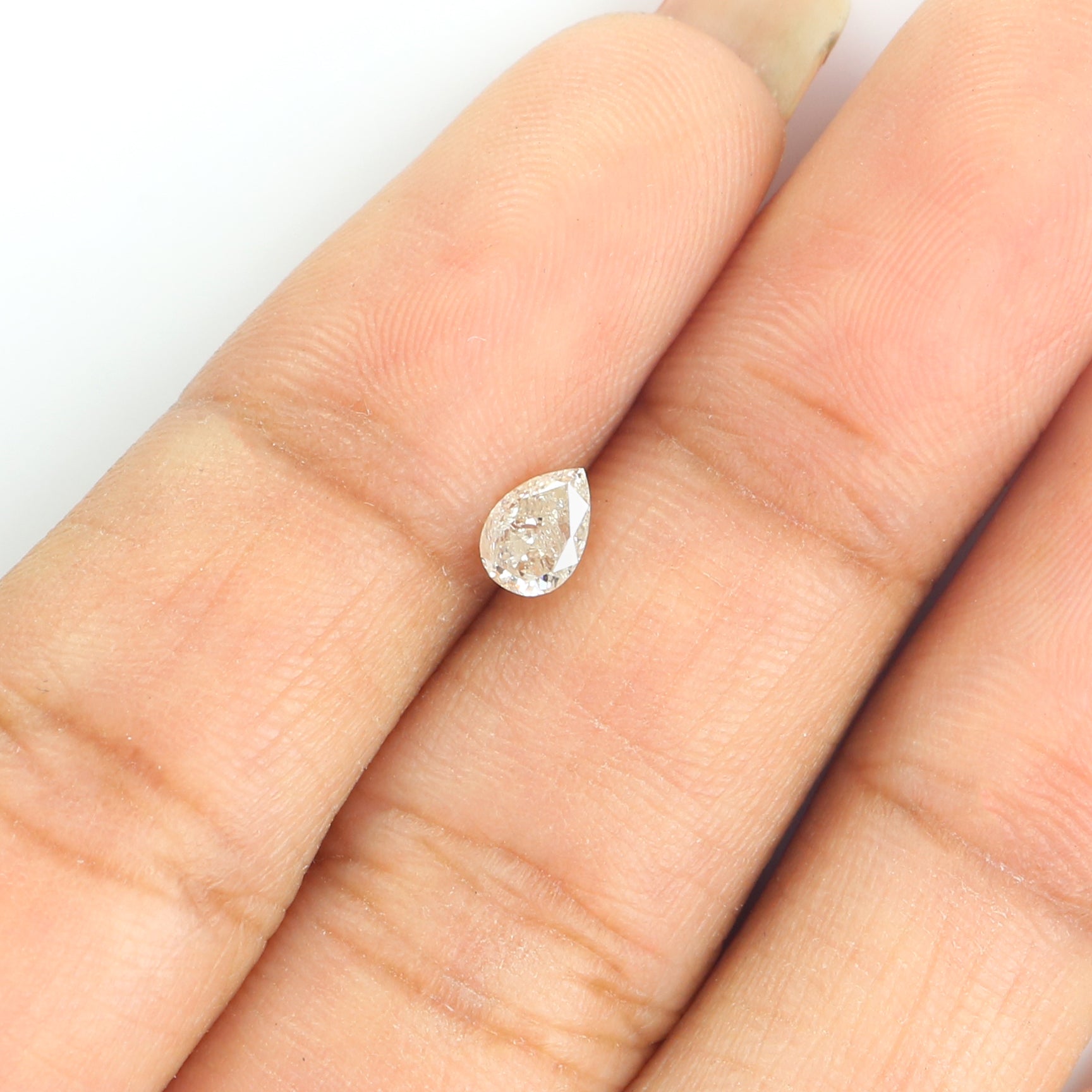 Natural Loose Pear Diamond Grey Color 0.36 CT 5.10 MM Pear Shape Rose Cut Diamond KR846