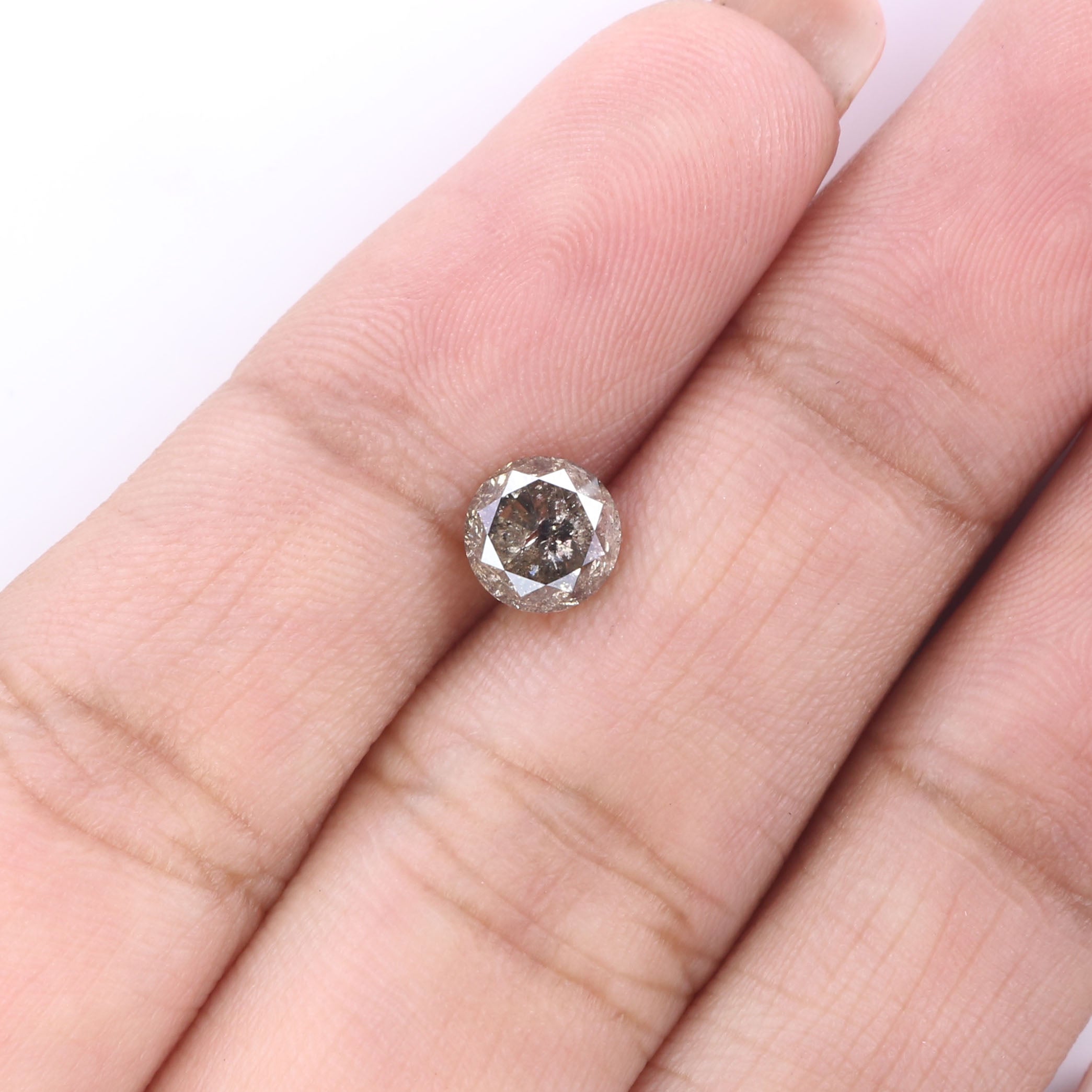 0.95 Ct Natural Loose Round Shape Diamond Brown Color Round Cut Diamond 5.70 MM Natural Loose Diamond Round Brilliant Cut Diamond LQ2283