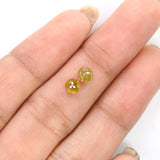Natural Loose Rose Cut Yellow Green Color Diamond 0.84 CT 4.15 MM Round Rose Cut Shape Diamond KDK1203