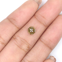 Natural Loose Octagon Yellow Color Diamond 0.67 CT 5.41 MM Octagon Shape Rose Cut Diamond L9568