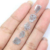 Natural Loose Slice Diamond Black Grey Color 1.55 CT 8.60 MM Slice Shape Rose Cut Diamond L5160