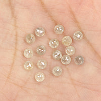 Natural Loose Rose Cut Diamond Grey Color 2.35 CT 2.90 MM Round Rose Cut Shape Diamond L6202