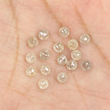 Natural Loose Rose Cut Diamond Grey Color 2.35 CT 2.90 MM Round Rose Cut Shape Diamond L6202