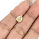Natural Loose Pear Yellow Color Diamond 1.44 CT 8.30 MM Pear Shape Rose Cut Diamond KDL5188