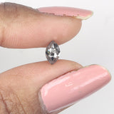 0.43 Ct Natural Loose Diamond, Marquise Diamond, Black Diamond, Gray Diamond, Salt And Pepper, Polished Diamond, Rustic Diamond KDL222