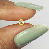 0.15 CT Natural Loose Diamond, Pear Diamond, Yellow Color Diamond, Rustic Diamond, Pear Cut Diamond, Fancy Color Diamond L5486