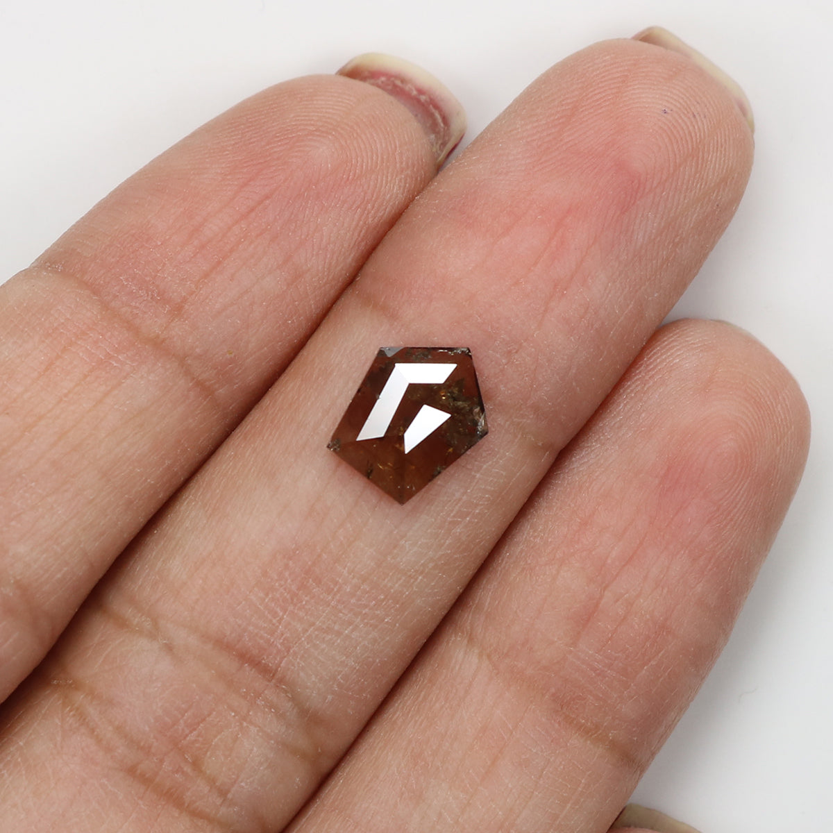 1.00 CT Natural Loose Shield Shape Diamond Brown Color Shield Cut Diamond 8.70 MM Natural Loose Brown Diamond Shield Rose Cut Diamond LQ7516