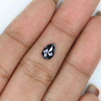 Natural Loose Pear Diamond, Pear Black Color Diamond, Natural Loose Diamond, Pear Rose Cut Diamond, Rose Cut Pear 0.53 CT Pear Shape KR2643