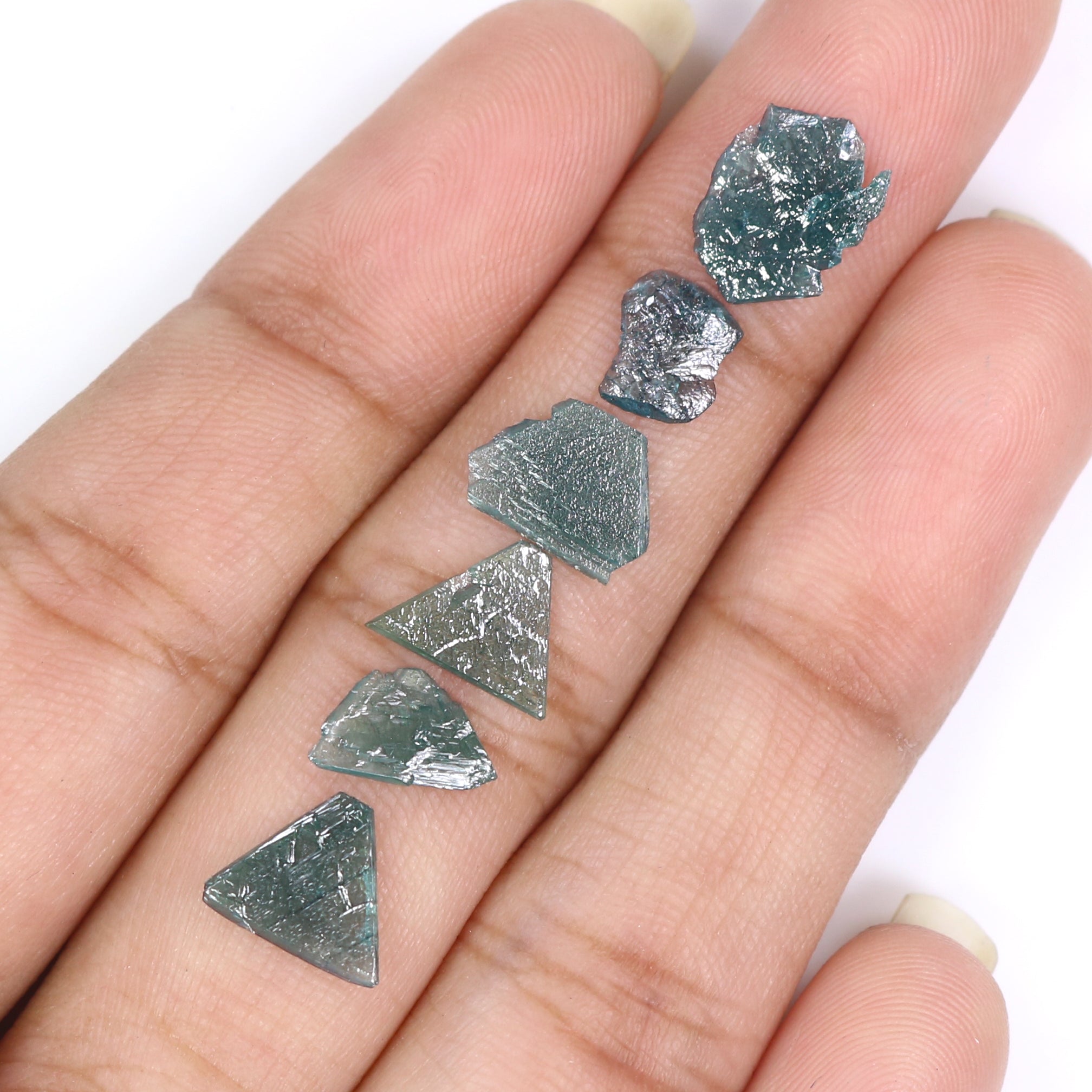 1.85 CT Natural Loose Slice Diamond Blue Color Diamond Natural Loose Diamond 7.00 MM Slice Cut Diamond Irregular Cut Slice Shape LQ9169