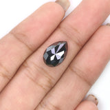 Natural Loose Pear Diamond Black Color 4.27 CT 12.52 MM Pear Shape Rose Cut Diamond KDL2155