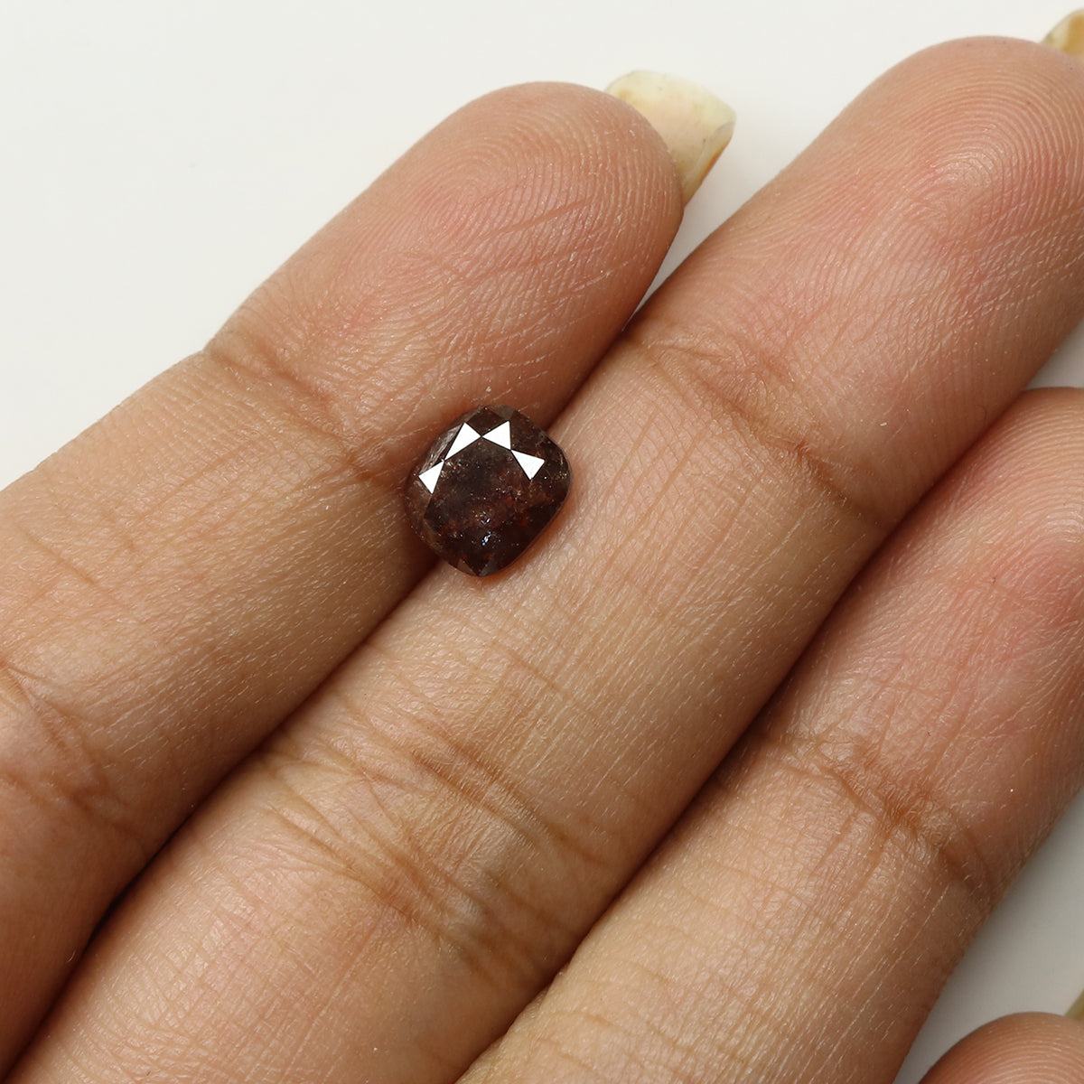 Natural Loose Cushion Brown Color Diamond 1.29 CT 6.90 MM Cushion Shape Rose Cut Diamond KR1046