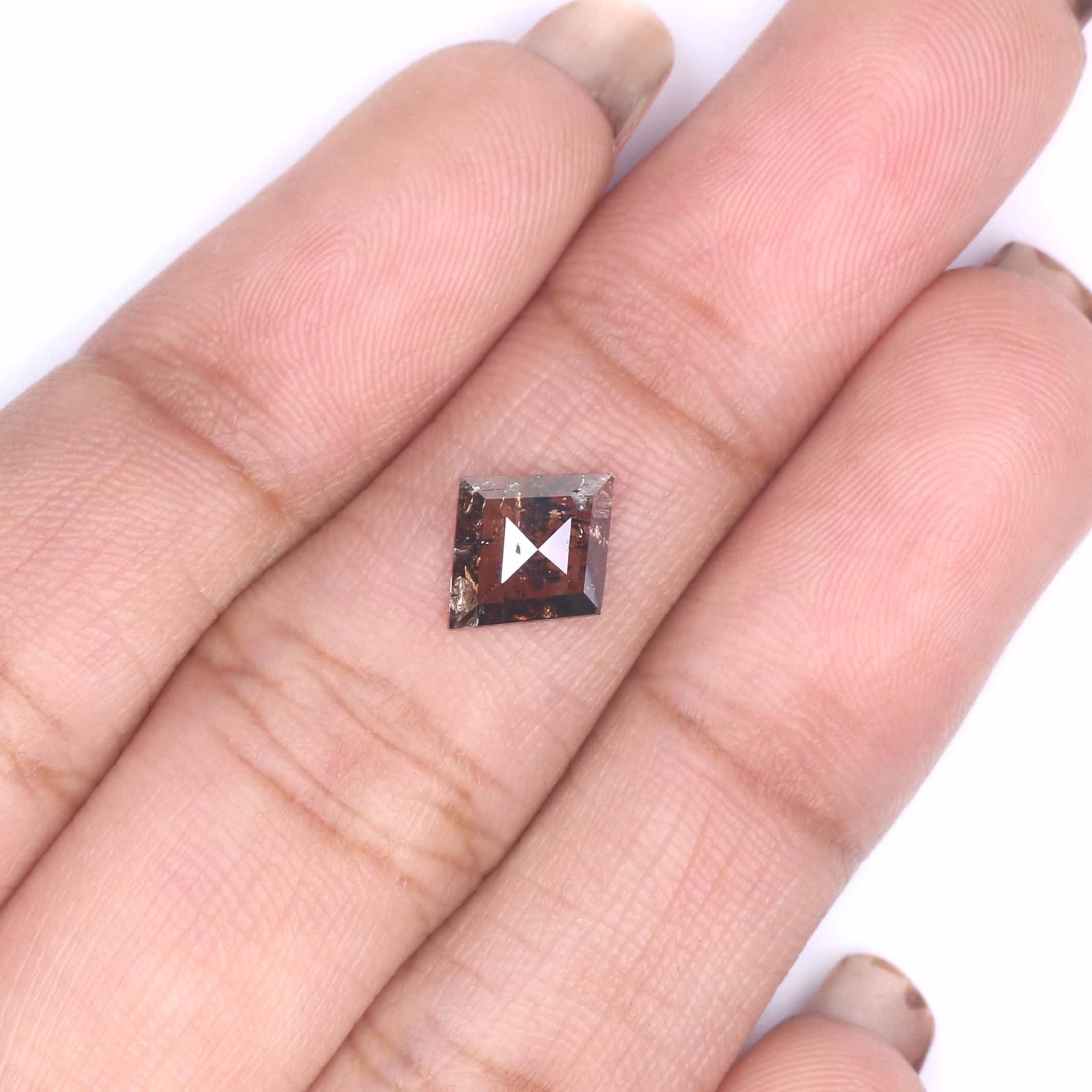 0.90 CT Natural Loose Kite Shape Diamond Brown Color Kite Cut Diamond 6.30 MM Natural Loose Brown Color Diamond Kite Rose Cut Diamond KQ1816