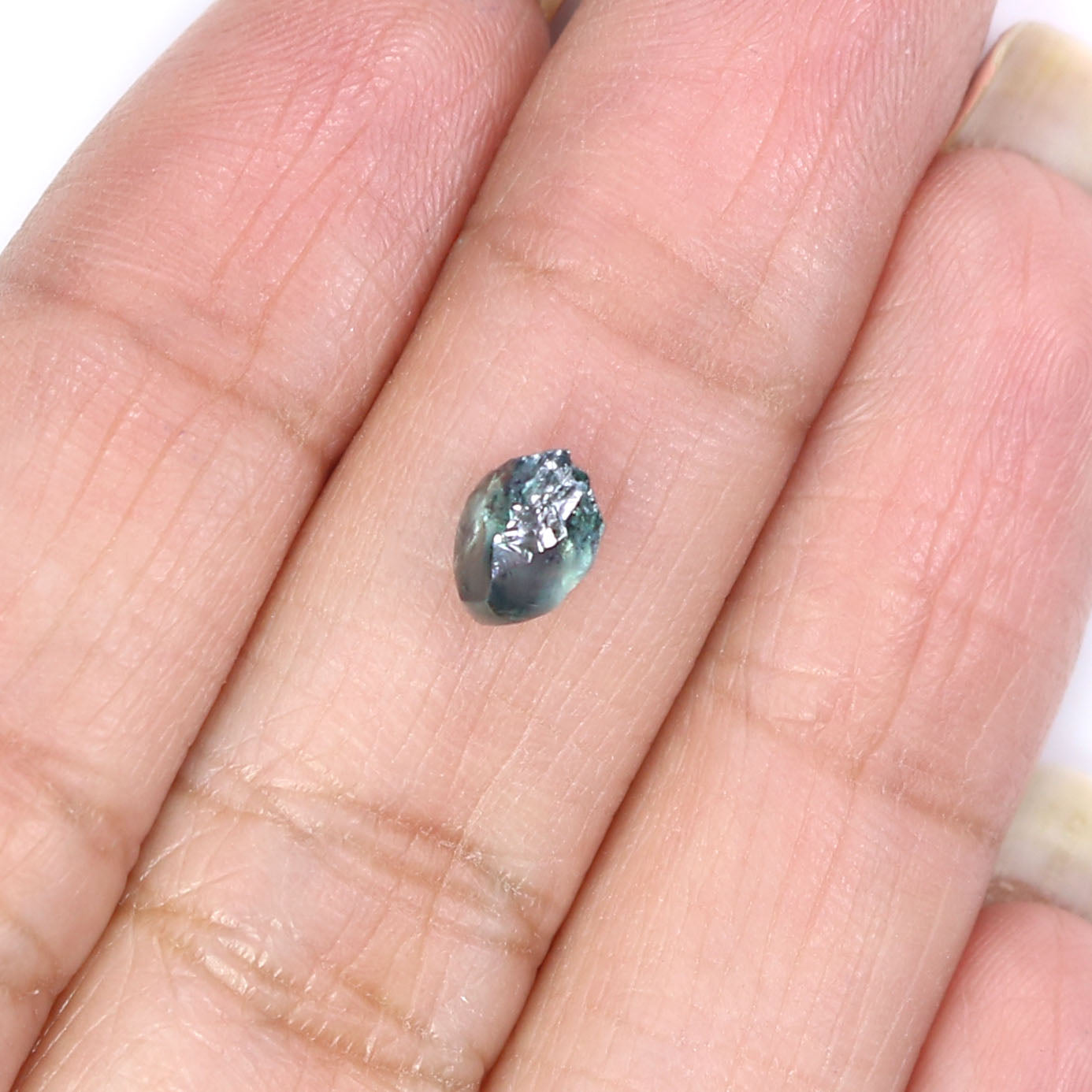 0.83 CT Natural Loose Rough Shape Diamond Blue Color Rough Cut Diamond 6.65 MM Natural Loose Blue Diamond Rough Irregular Cut Diamond QL2224