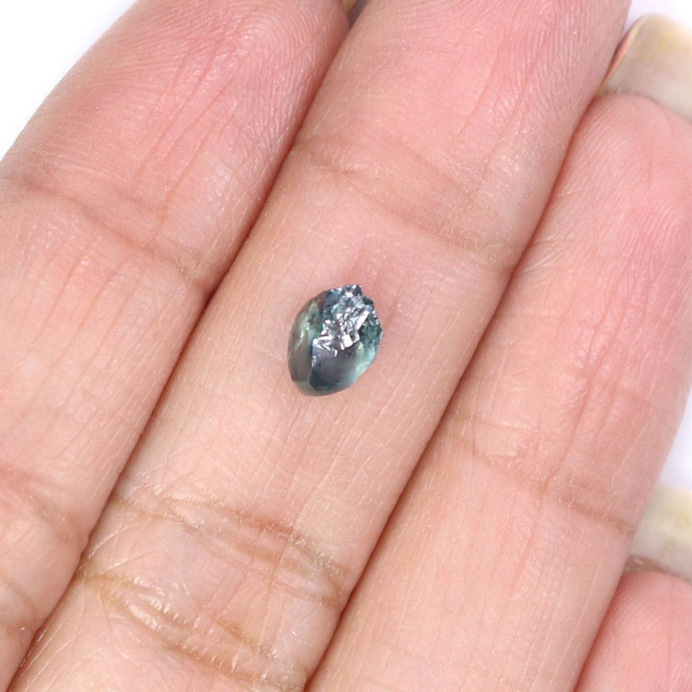 Natural Loose Rough Blue Color Diamond 0.83 CT 6.65 MM Rough Irregular Cut Diamond KDL2224