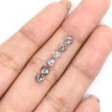 Natural Loose Rose Cut Salt And Pepper Diamond Black Grey Color 1.69 CT 3.70 MM Round Rose Cut Shape Diamond L989