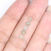 Natural Loose Rose Cut Diamond Grey Color 1.06 CT 3.50 MM Round Rose Cut Shape Diamond L6054
