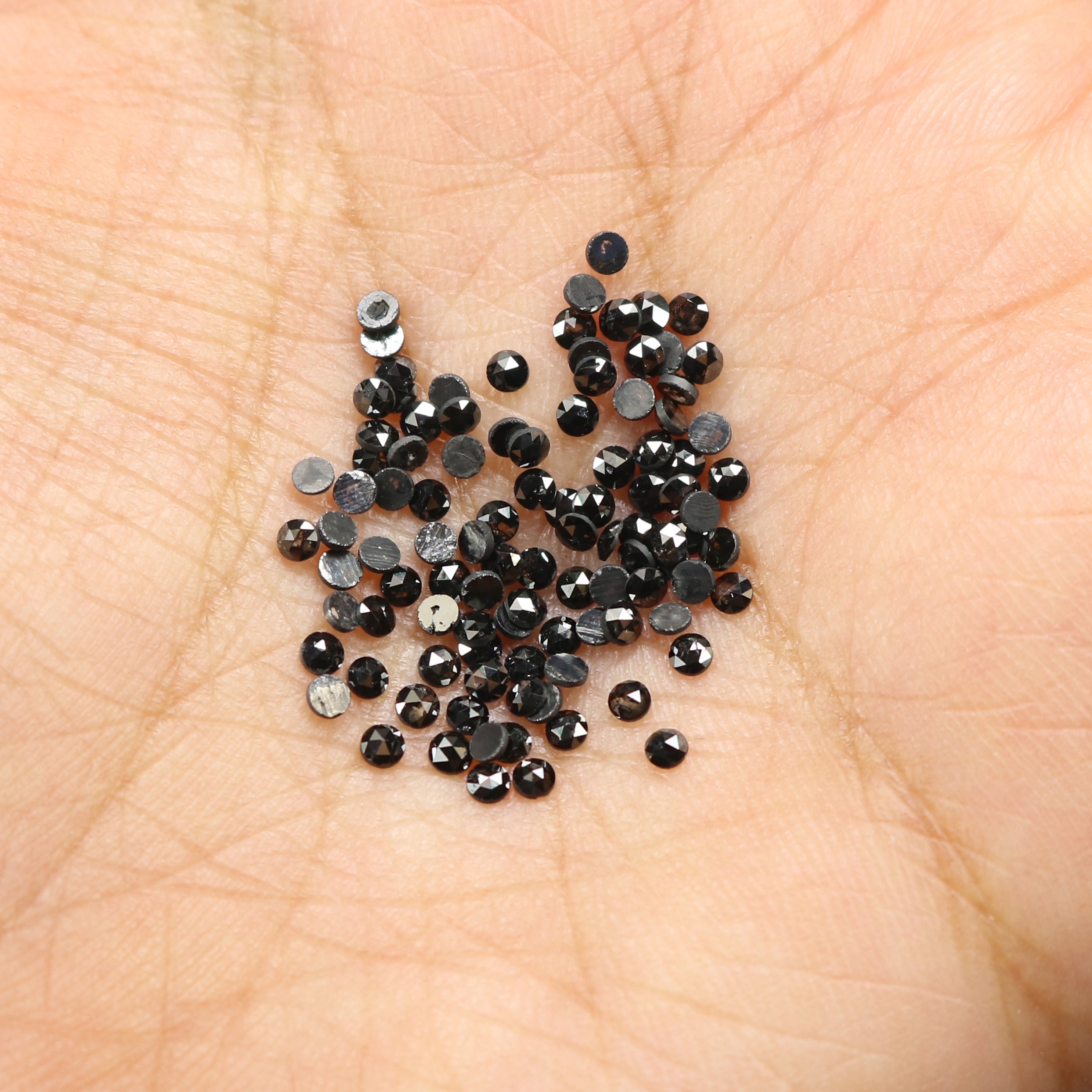 2.53 CT Natural Loose Round Shape Diamond Black Color Round Diamond 1.80 MM Natural Loose Diamond Black Color Round Rose Cut Diamond LQ1870