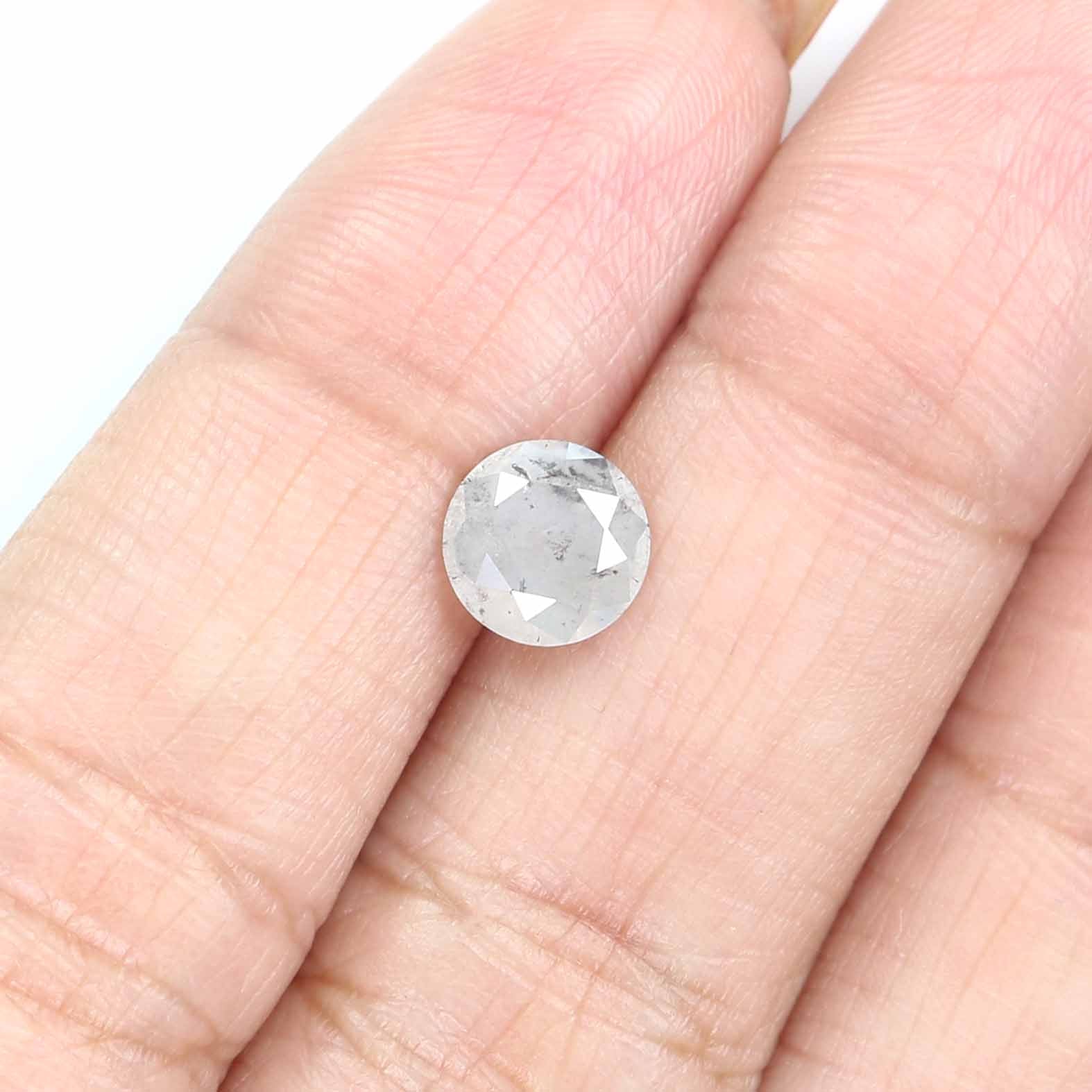 1.35 Ct Natural Loose Round Shape Diamond Milky White Color Round Cut Diamond 6.80 MM Natural White Color Round Brilliant Cut Diamond LQ7869