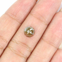 Natural Loose Round Rose Cut Grey Brown Color Diamond 1.59 CT 6.85 MM Round Rose Cut Shape Diamond L9006