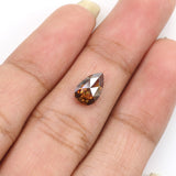 Natural Loose Pear Brown Champagne Color Diamond 1.00 CT 8.80 MM Pear Shape Rose Cut Diamond L6177