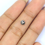 Natural Loose Round Rose Cut Salt And Pepper Diamond Black Grey Color 0.31 CT 4.40 MM Rose Cut Shape Diamond L6004