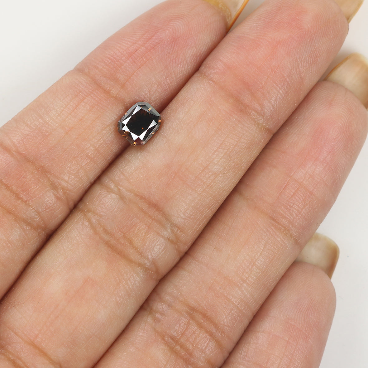 1.05 CT Natural Loose Cushion Shape Diamond Brown Color Cushion Diamond 5.75 MM Natural Brown Diamond Cushion Brilliant Cut Diamond LQ1829