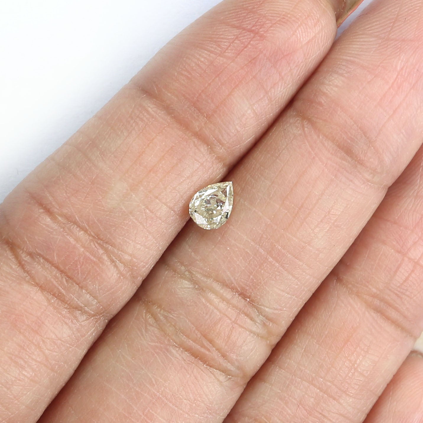 Natural Loose Pear Grey Color Diamond 0.43 CT 5.60 MM Pear Shape Rose Cut Diamond KR1009