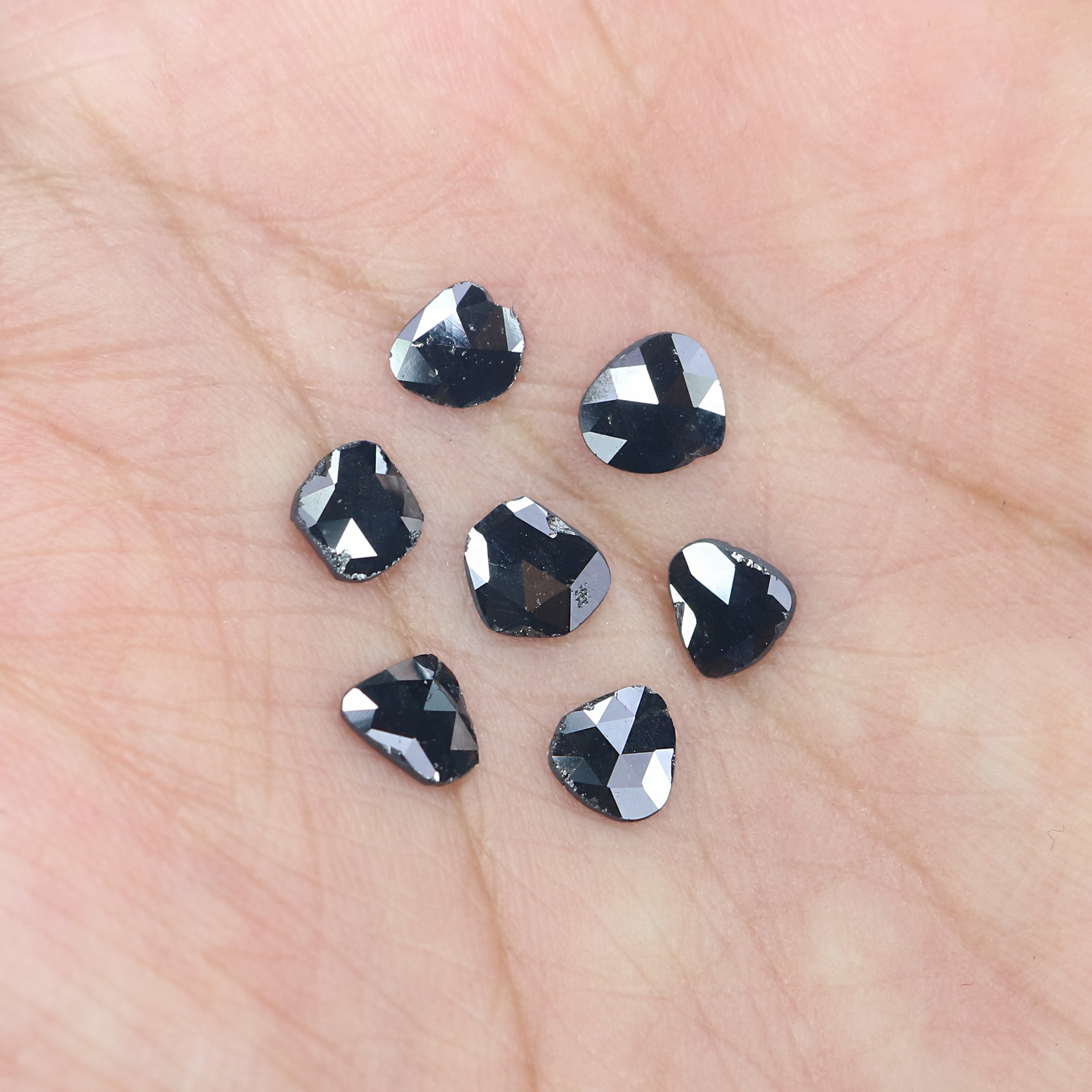 1.55 CT Natural Loose Slice Shape Diamond Black Color Slice Cut Diamond 5.10 MM Natural Loose Black Color Slice Rose Cut Diamond LQ2596