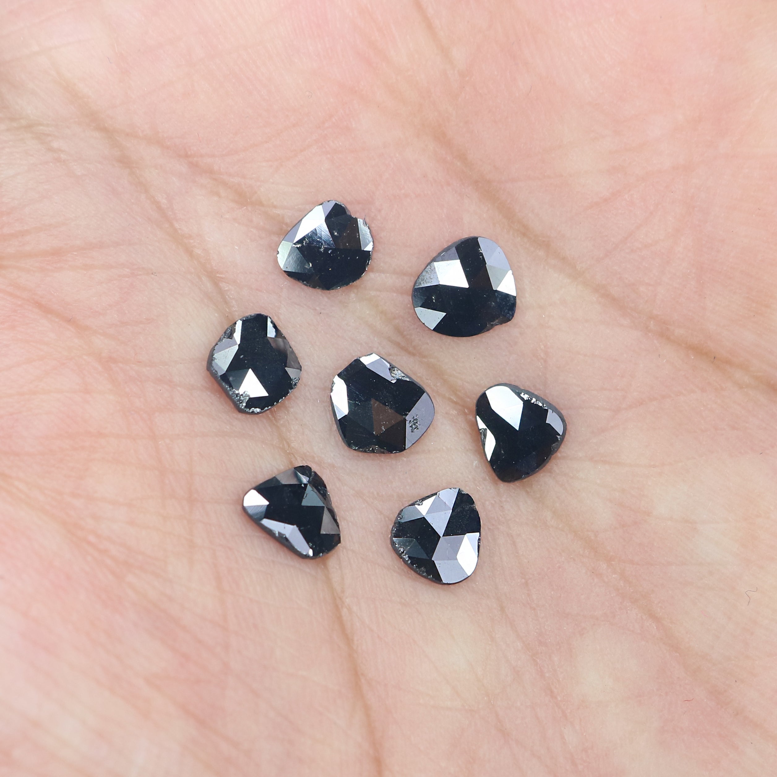 Natural Loose Slice Black Color Diamond 1.55 CT 5.10 MM Slice Shape Rose Cut Diamond L2596