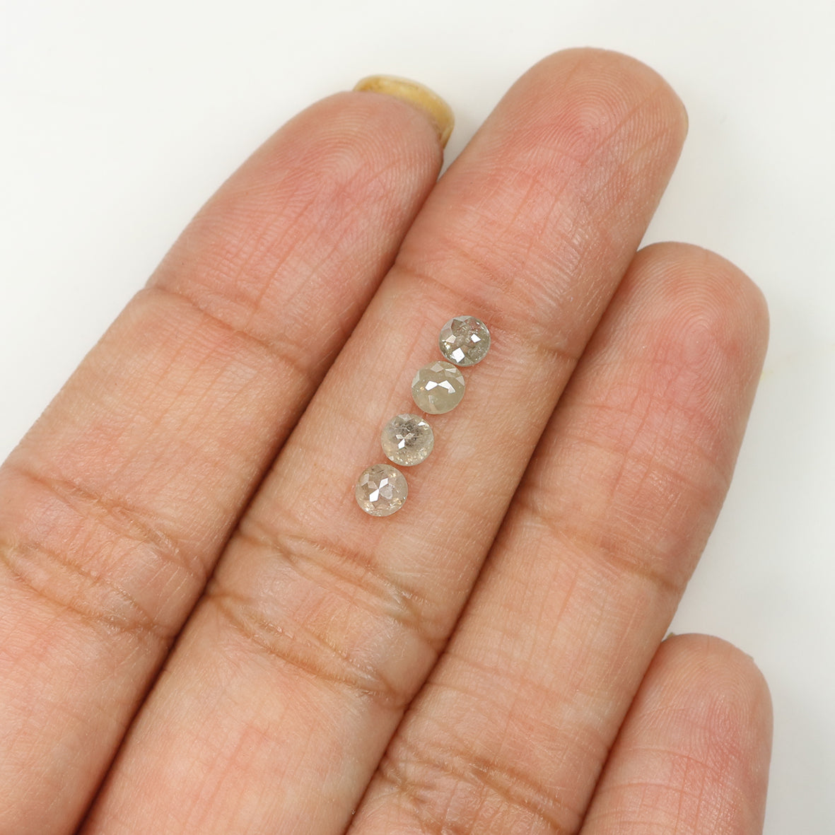 0.85 CT Natural Loose Round Rose Cut Diamond Grey Color Round Shape Diamond 3.50 MM Natural Loose Grey Color Round Rose Cut Diamond LQ6332