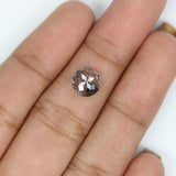 Natural Loose Round Rose Cut Salt And Pepper Diamond Black Grey Color 1.14 CT 7.28 MM Rose Cut Shape Diamond L2590