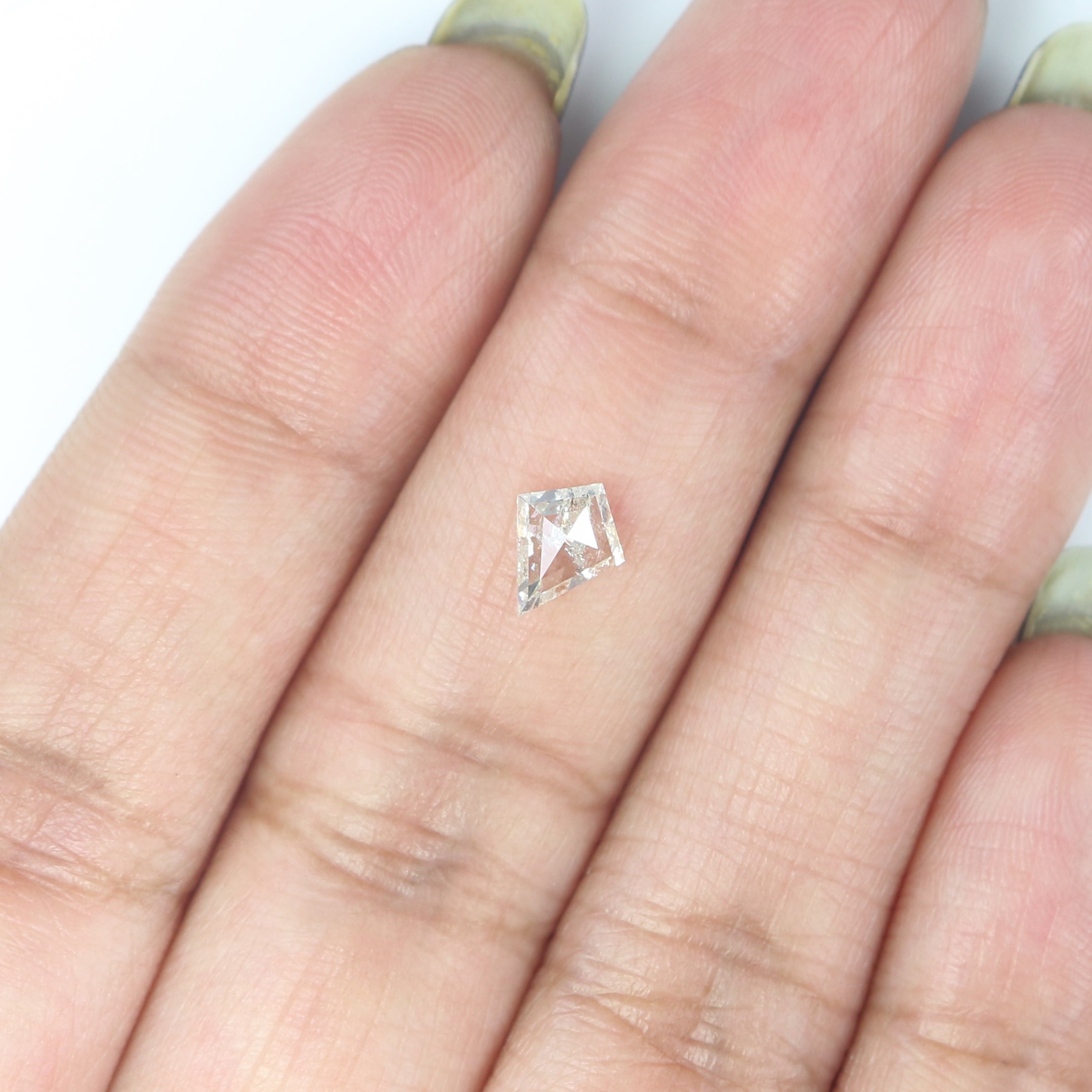 0.60 CT Natural Loose Kite Shape Diamond White - G Color Kite Cut Diamond 6.80 MM Natural Diamond White - G Kite Rose Cut Diamond QL2578