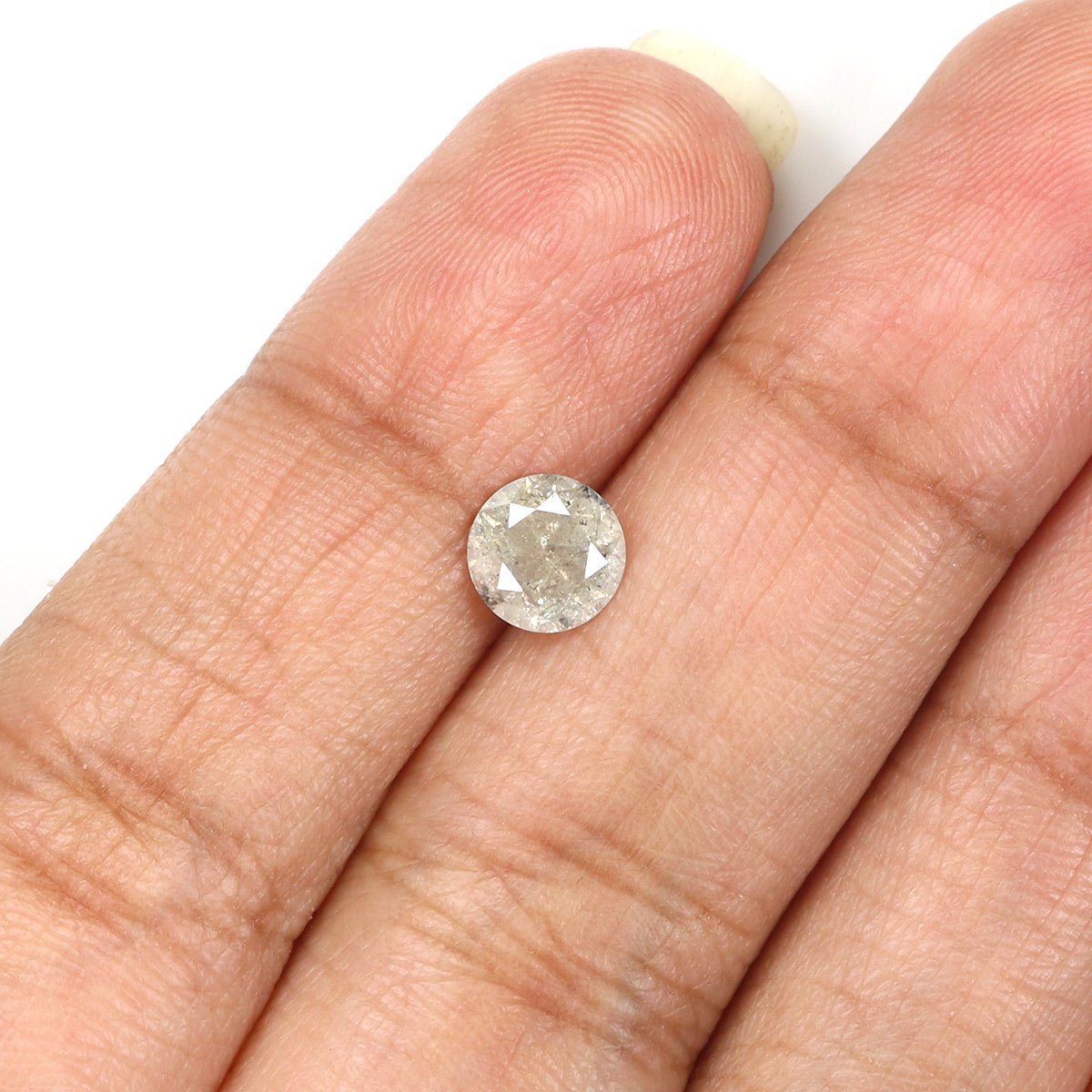 1.05 CT Natural Loose Round Shape Diamond Milky Grey Round Cut Diamond 6.20 MM Natural Loose Milky Grey Round Brilliant Cut Diamond LQ5880