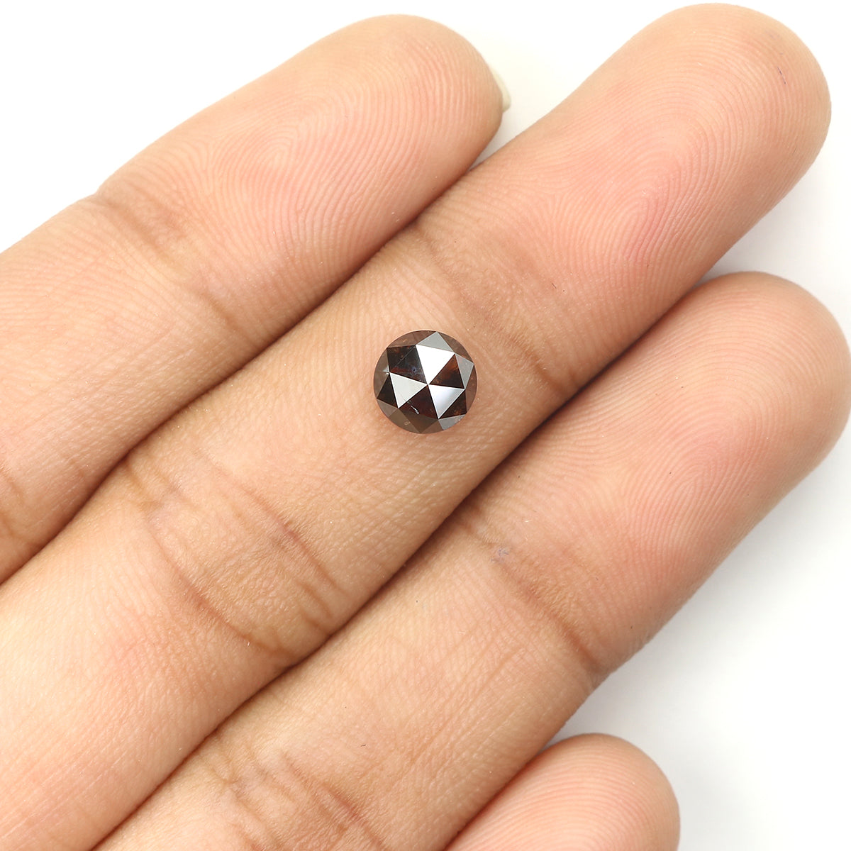 1.00 CT Natural Loose Round Rose Cut Diamond Brown Color Round Shape Diamond 5.95 MM Natural Brown Color Round Rose Cut Shape Diamond KQ2394